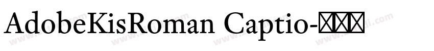 AdobeKisRoman Captio字体转换